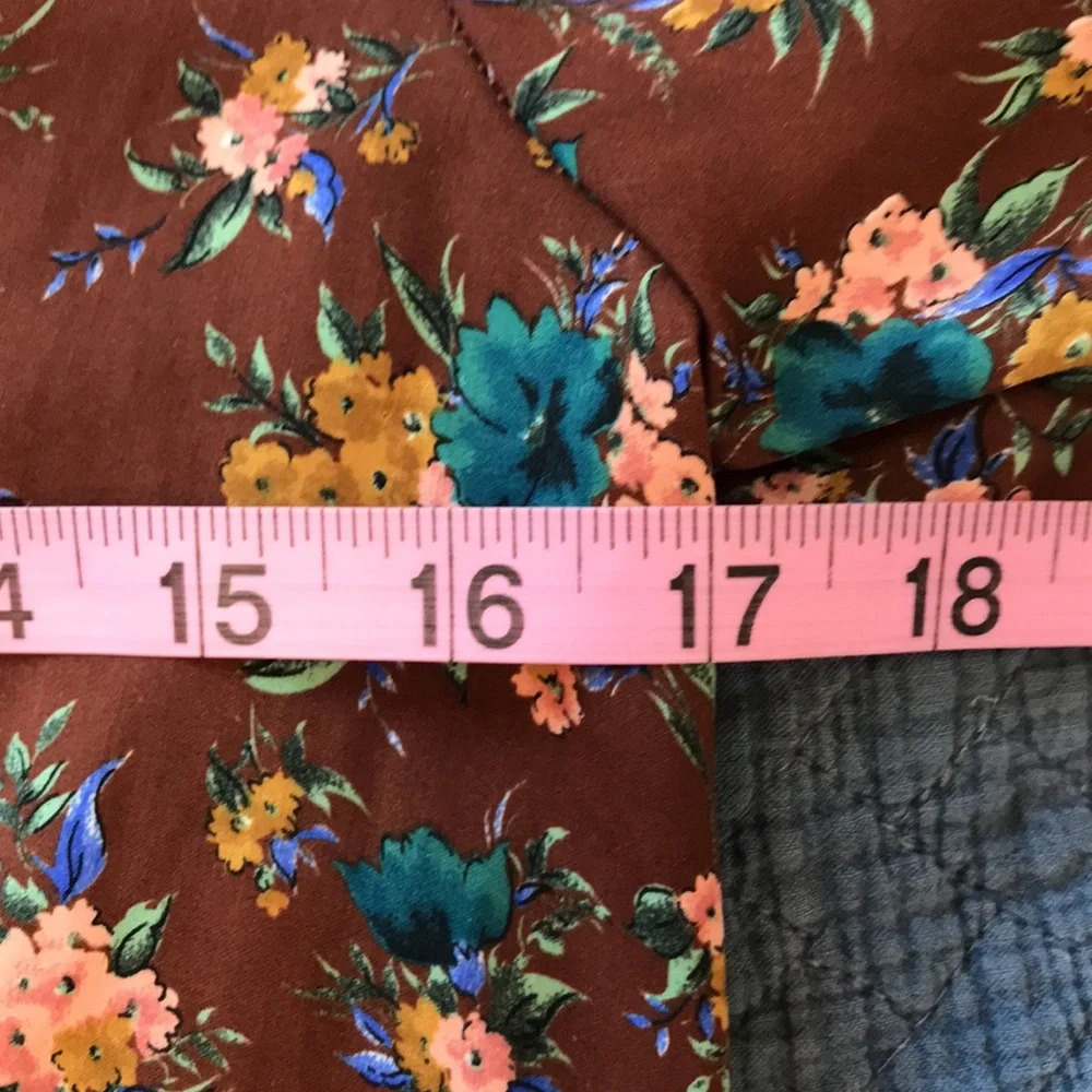 Zara | Brown Floral Tie Top - Picture 8 of 8